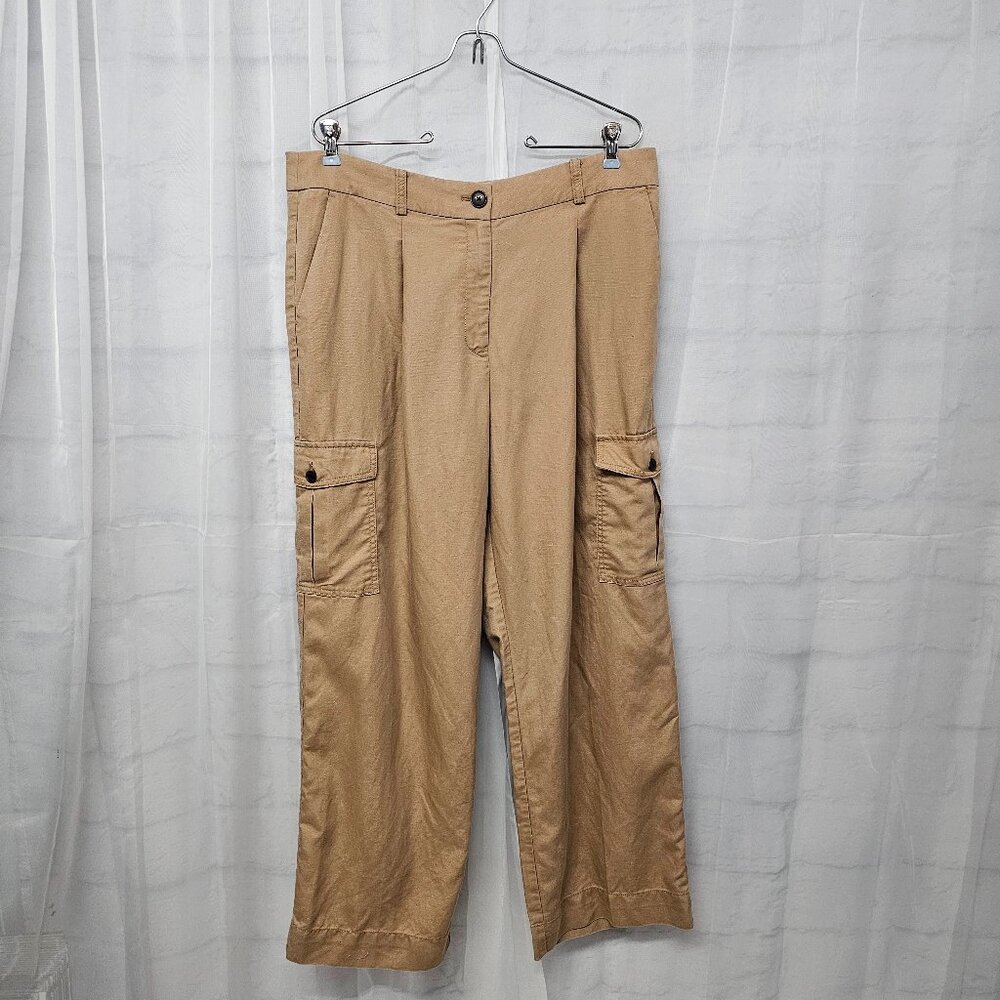 Loft Pants Trousers Tan Utility Cargo Casual 12